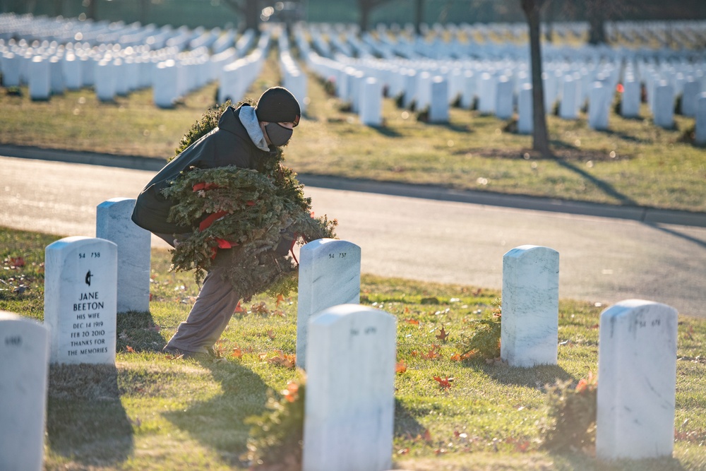 Wreaths Out at Arlington National Cemetery 2022