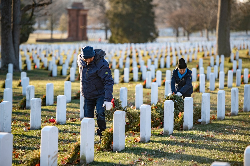 Wreaths Out at Arlington National Cemetery 2022