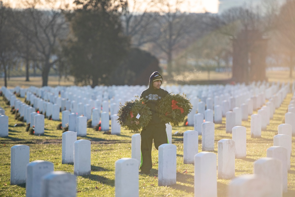 Wreaths Out at Arlington National Cemetery 2022