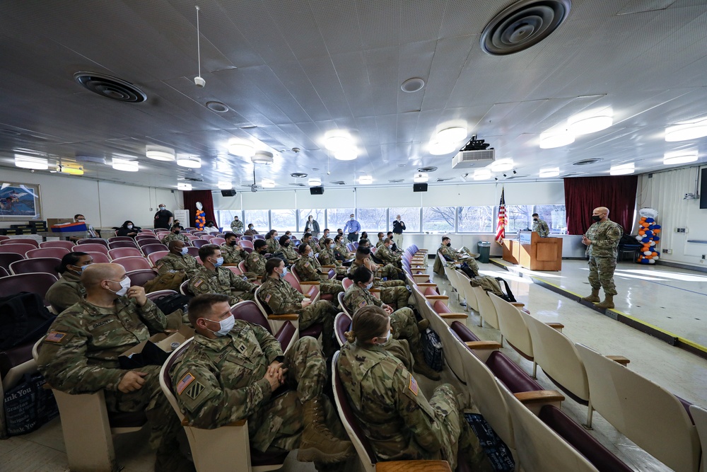 U.S. Army Military Medical Team Arrives at New York City Health Hospital Coney Island in Brooklyn, New York.