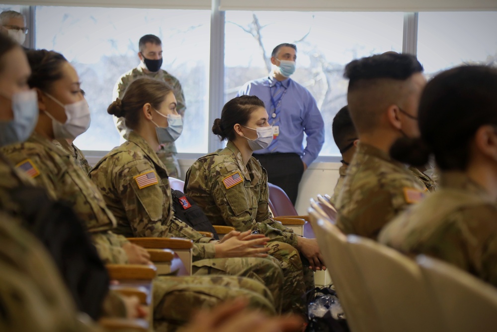 U.S. Military Medical Team Arrives at New York City Health Hospital in Brooklyn, New York