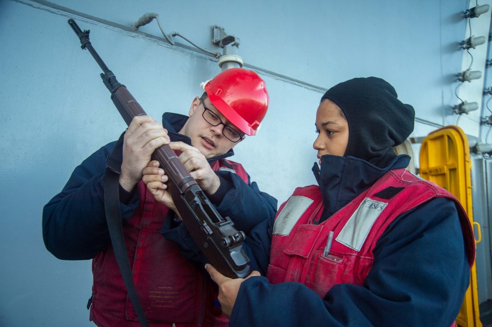 The Harry S. Truman Carrier Strike Group is on a scheduled deployment in the U.S. Sixth Fleet area of operations in support of naval operations to maintain maritime stability and security.