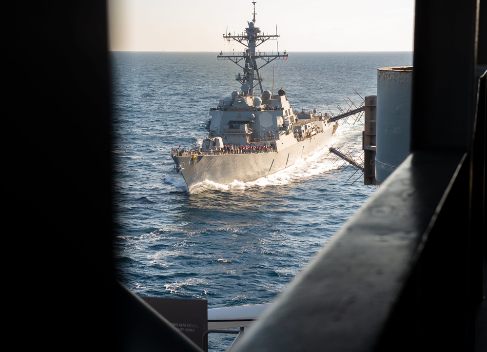 The Harry S. Truman Carrier Strike Group is on a scheduled deployment in the U.S. Sixth Fleet area of operations in support of naval operations to maintain maritime stability and security.