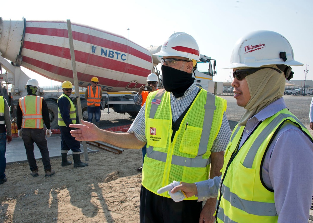 Camp Arifjan bike path construction