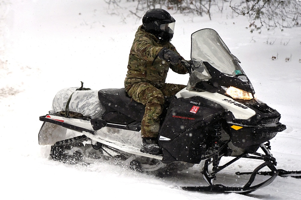 Special Forces Soldiers Conduct Snowmobile Training in Northern Michigan