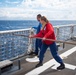 USCGC Stratton crew conduct flight deck operations