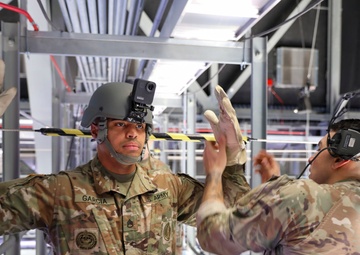 NYNG Soldiers Rappel Down For Ceremonial Puck Drop During The Islander’s Military Appreciation Night