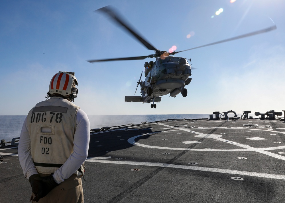 USS Porter (DDG 78) flight operations