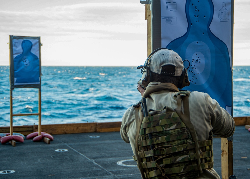 The Harry S. Truman Carrier Strike Group is on a scheduled deployment in the U.S. Sixth Fleet area of operations in support of naval operations to maintain maritime stability and security.