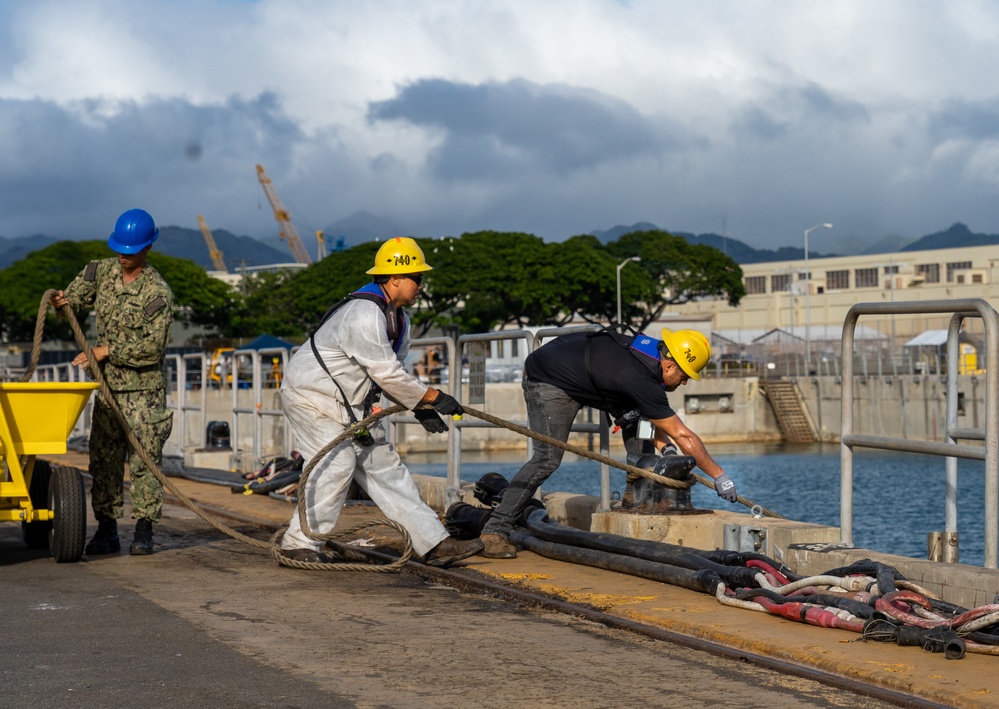 Pearl Harbor Naval Shipyard &amp; IMF Successfully Undocks USS William P. Lawrence (DDG-110)