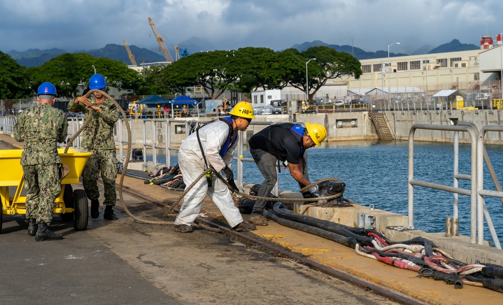 Pearl Harbor Naval Shipyard &amp; IMF Successfully Undocks USS William P. Lawrence (DDG-110)