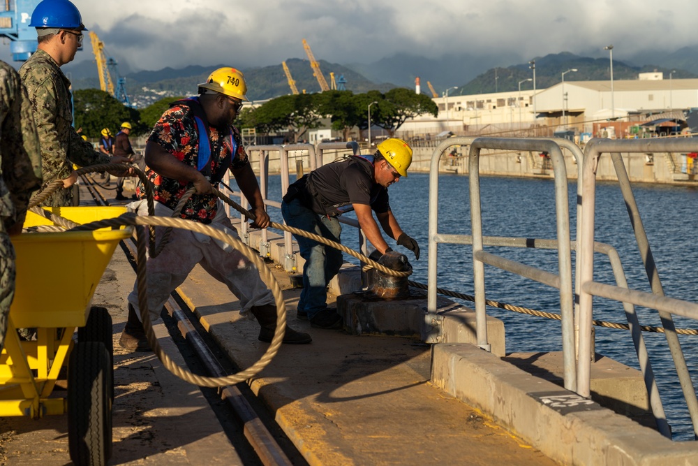 Pearl Harbor Naval Shipyard &amp; IMF Successfully Undocks USS William P. Lawrence (DDG-110)