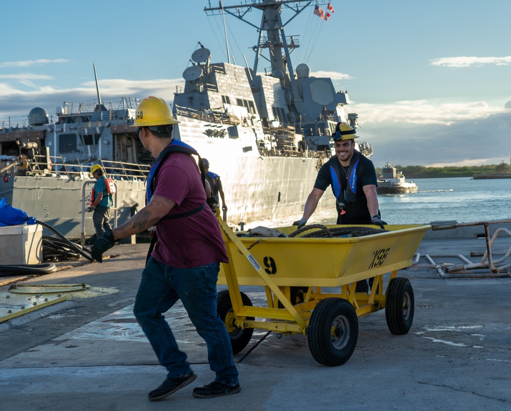 Pearl Harbor Naval Shipyard &amp; IMF Successfully Undocks USS William P. Lawrence (DDG-110)