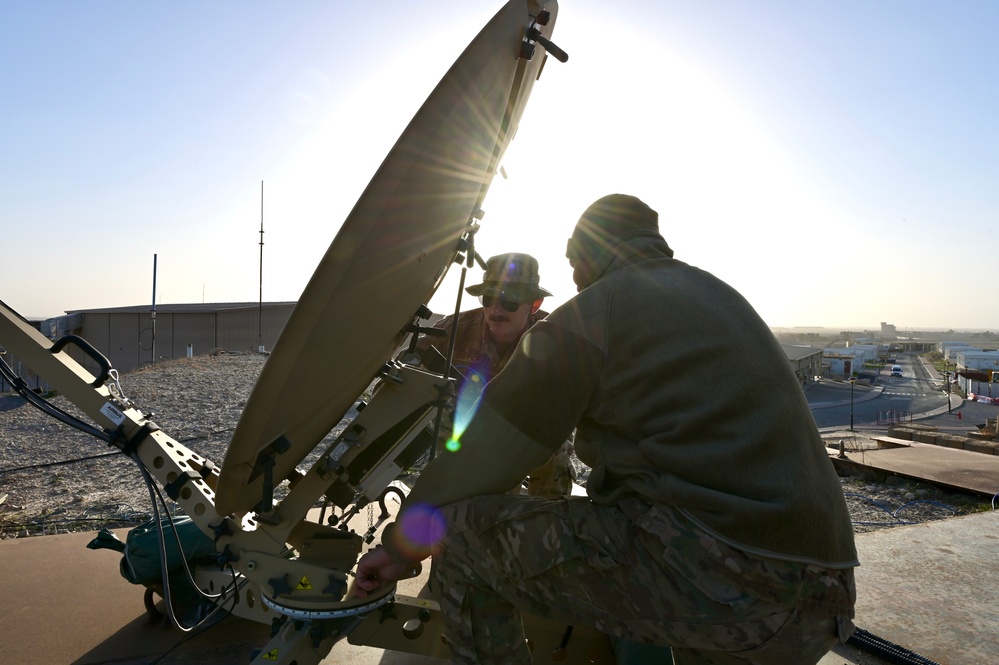 From static to chatter: 386th Expeditionary Communications Squadron clears signal hiccups