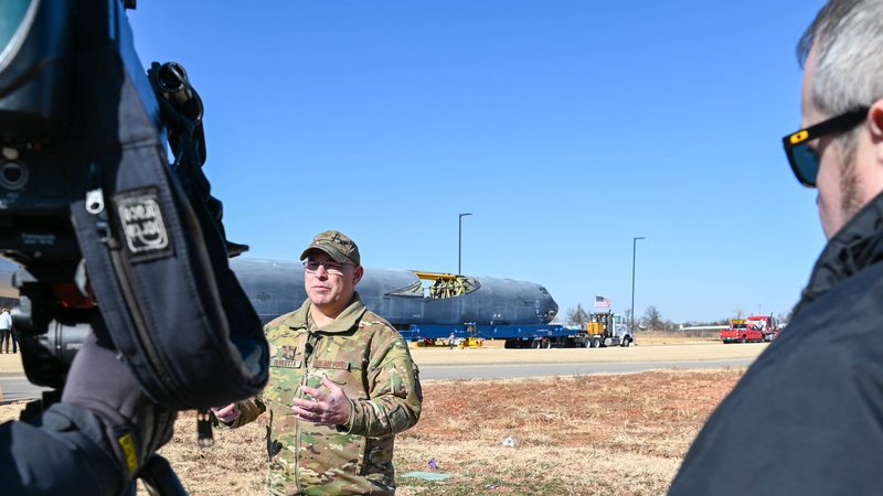 B-52H bomber arrives in Oklahoma City, ready to fulfill mission