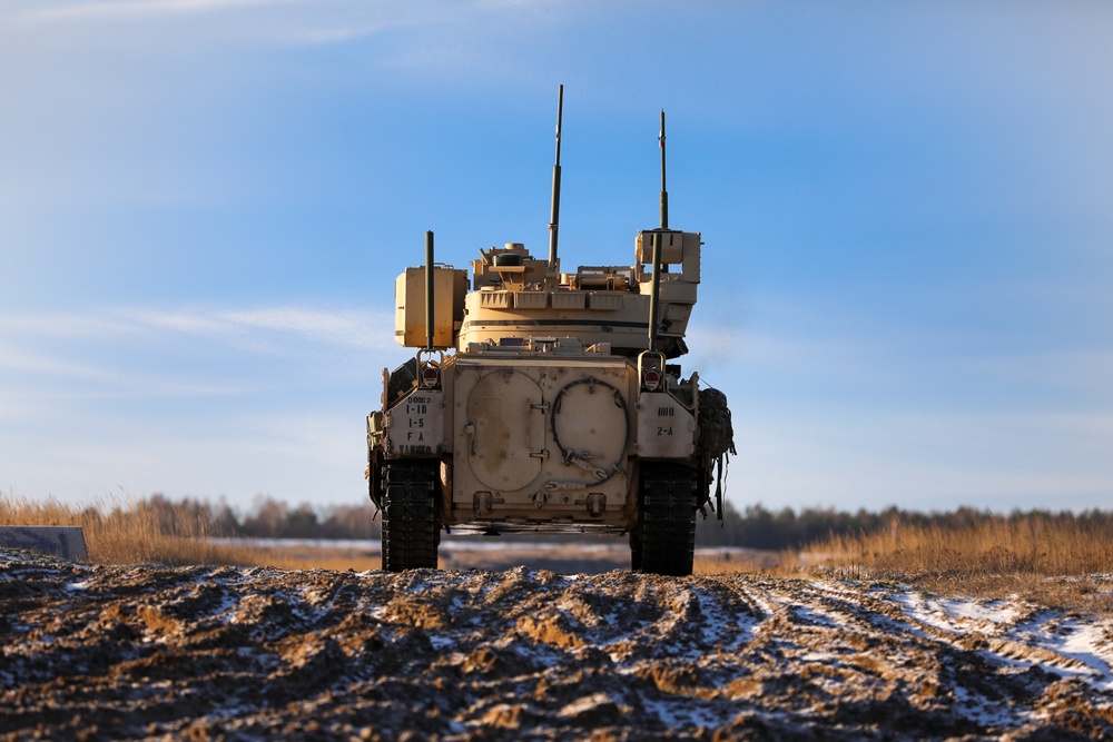 Infantry Conduct Bradley Gunnery at Konotop Range