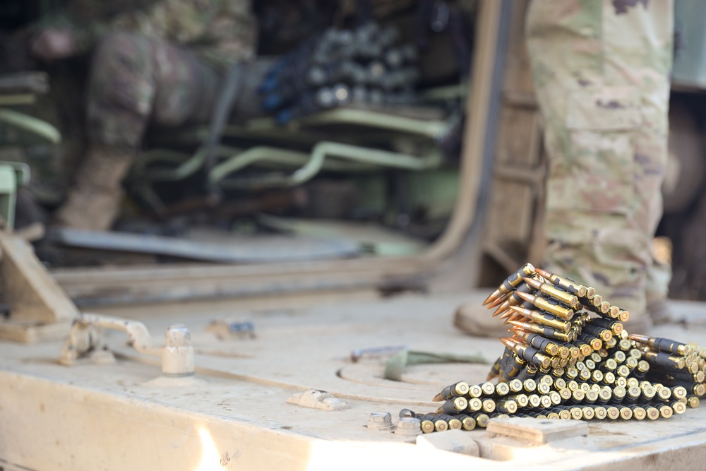 Infantry Conduct Bradley Gunnery at Konotop Range