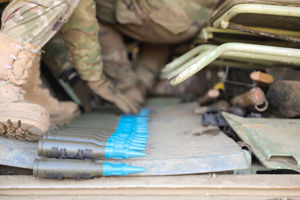 Infantry Conduct Bradley Gunnery at Konotop Range