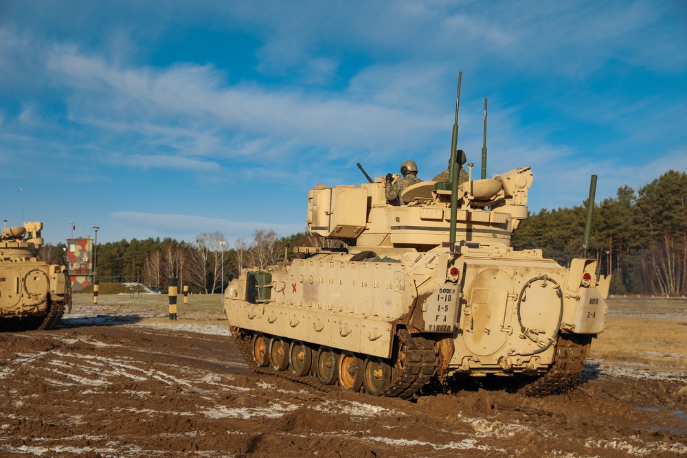 Infantry Conduct Bradley Gunnery at Konotop Range