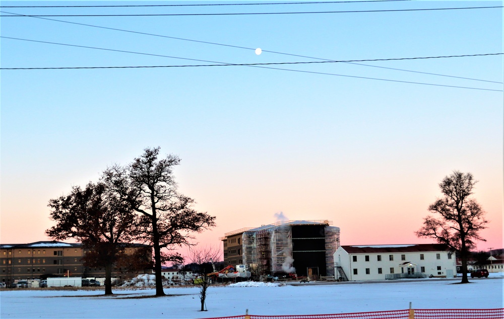 Contractor continues to make progress on new Fort McCoy barracks despite winter’s grip