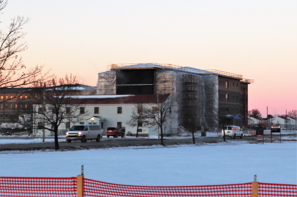 Contractor continues to make progress on new Fort McCoy barracks despite winter’s grip