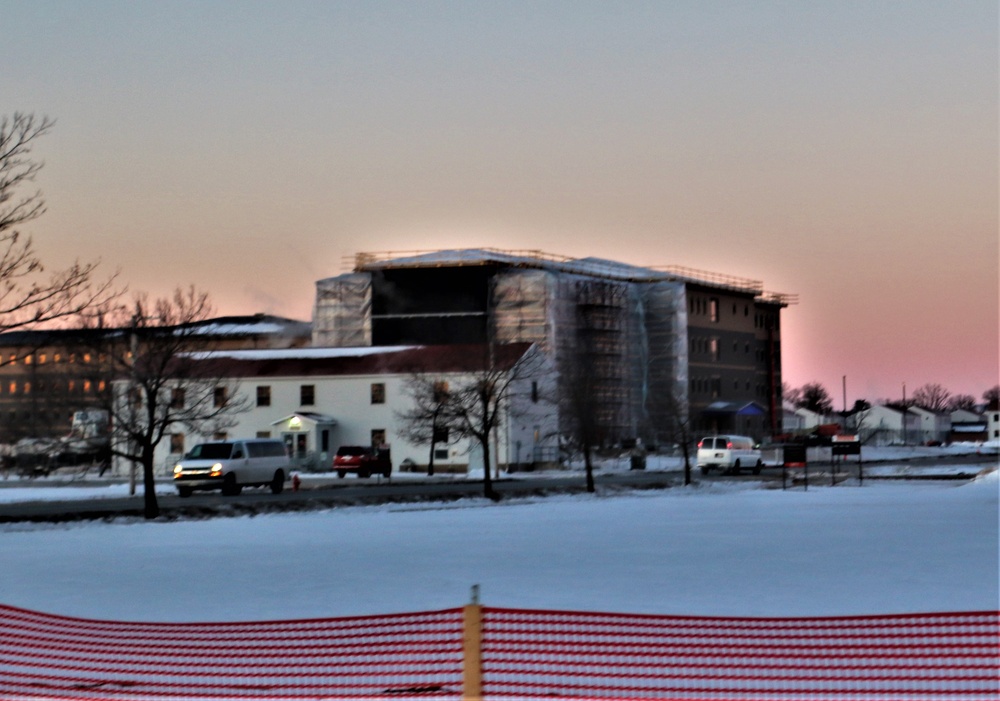 Contractor continues to make progress on new Fort McCoy barracks despite winter’s grip