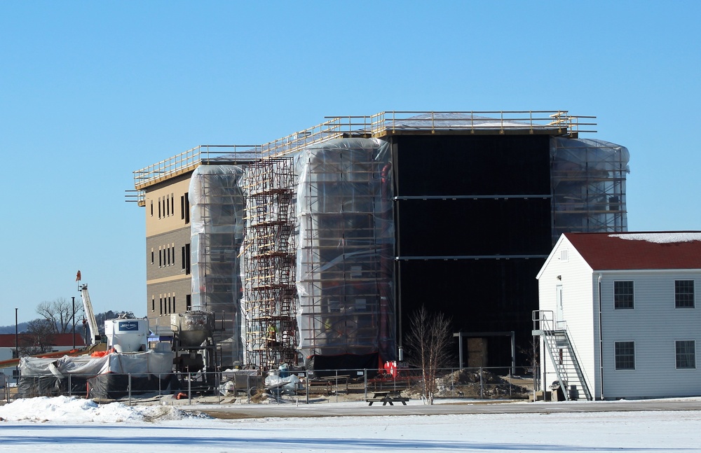 Contractor continues to make progress on new Fort McCoy barracks despite winter’s grip