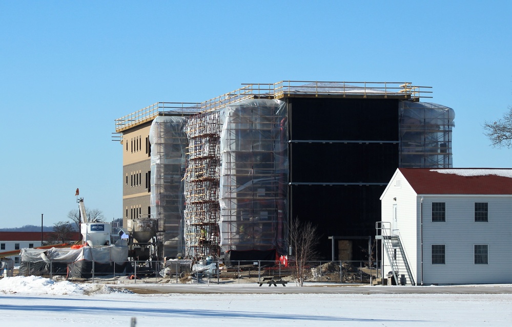 Contractor continues to make progress on new Fort McCoy barracks despite winter’s grip