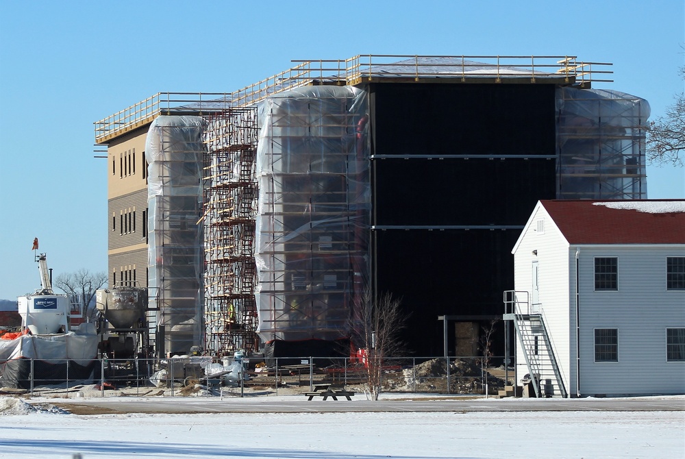 Contractor continues to make progress on new Fort McCoy barracks despite winter’s grip