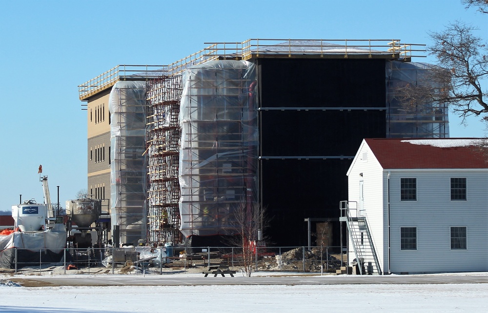 Contractor continues to make progress on new Fort McCoy barracks despite winter’s grip