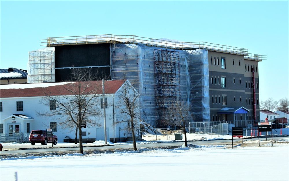 Contractor continues to make progress on new Fort McCoy barracks despite winter’s grip