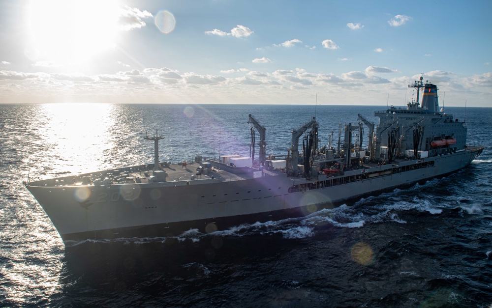 USS America Conducts a Replenishment at Sea.