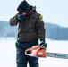 Chainsaw works on ice too