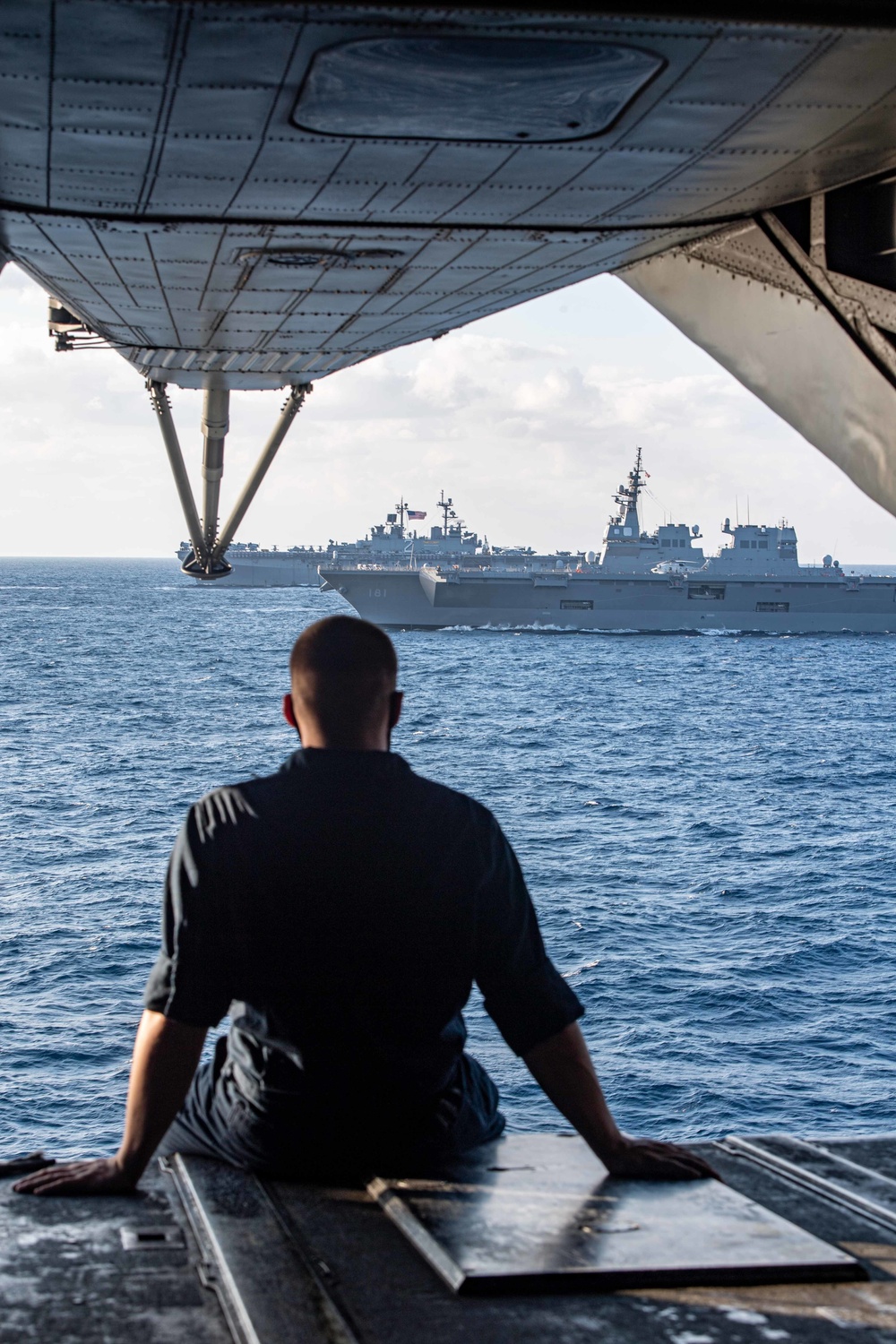 U.S. Navy conducts formation exercise.