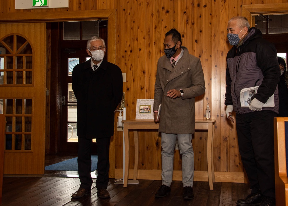 Ayase, Japan, mayor Naval Air Facility (NAF) Atsugi historical sites tour.