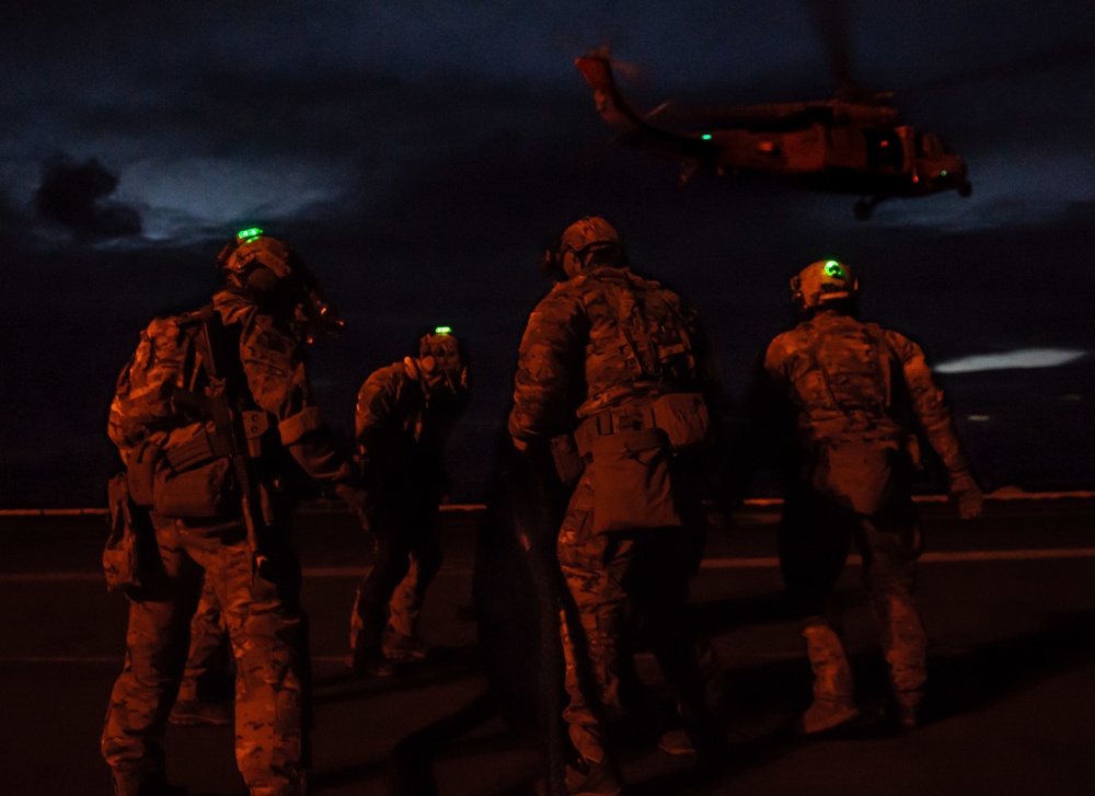 The Harry S. Truman Carrier Strike Group is on a scheduled deployment in the U.S. Sixth Fleet area of operations in support of naval operations to maintain maritime stability and security.