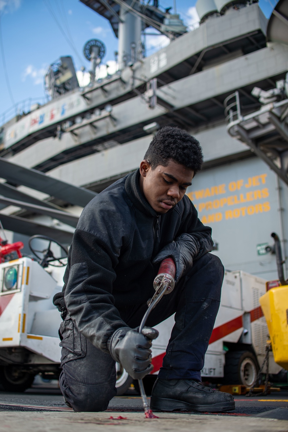 The Harry S. Truman Carrier Strike Group is on a scheduled deployment in the U.S. Sixth Fleet area of operations in support of naval operations to maintain maritime stability and security.