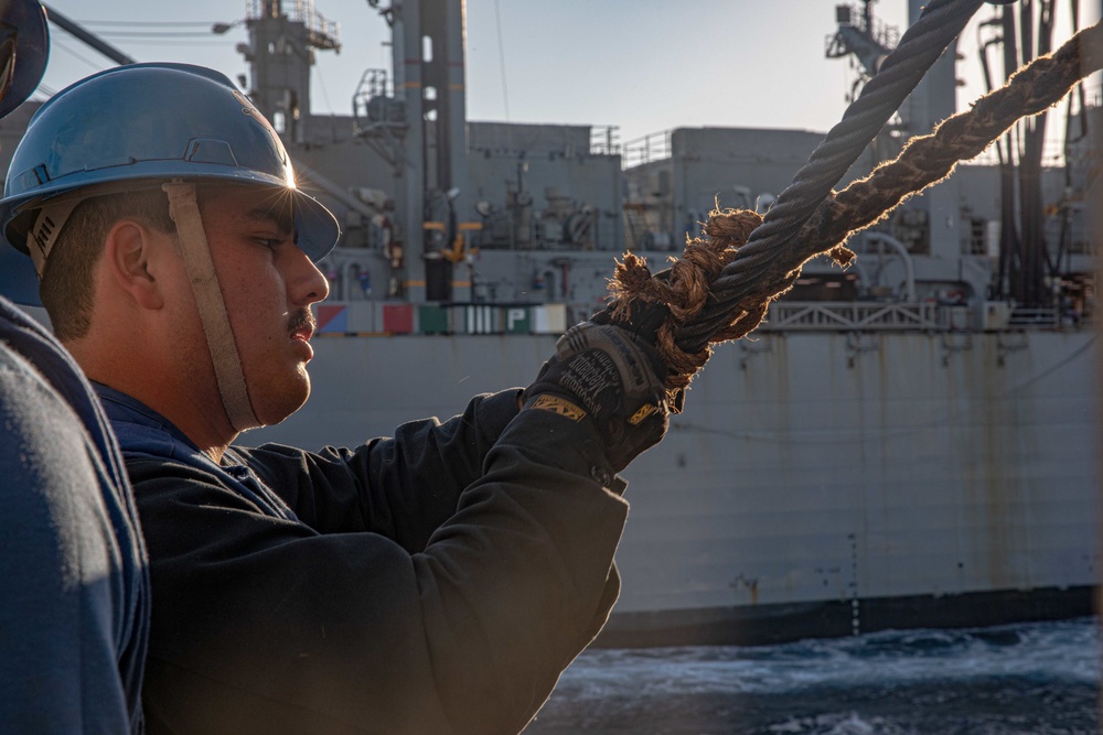 San Jacinto is deployed with the Harry S. Truman Carrier Strike Group on a scheduled deployment in the U.S. Sixth Fleet area of operations