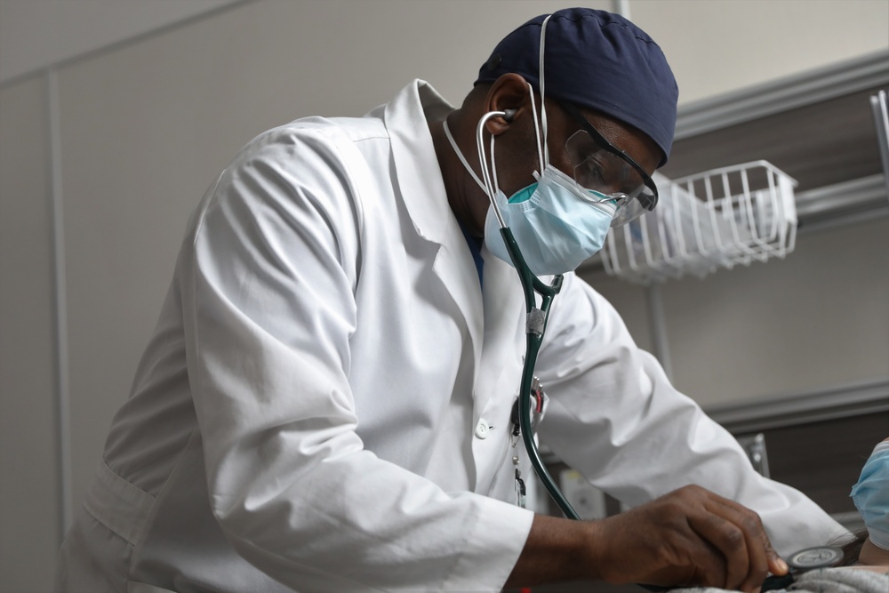 U.S. Navy medical team joins Erie County Medical Center hospital staff’s fight against COVID.