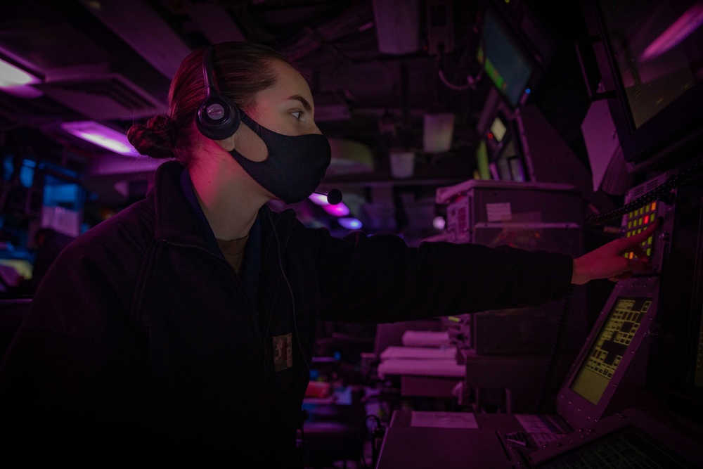 Sailor Stands Watch in Combat Information Center