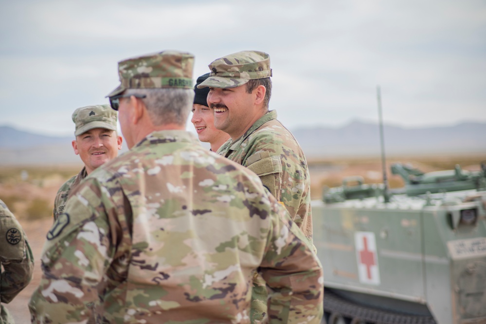 Idaho National Guard leaders visit 116th Cavalry Brigade Combat Team Soldiers during pre-mobilization training