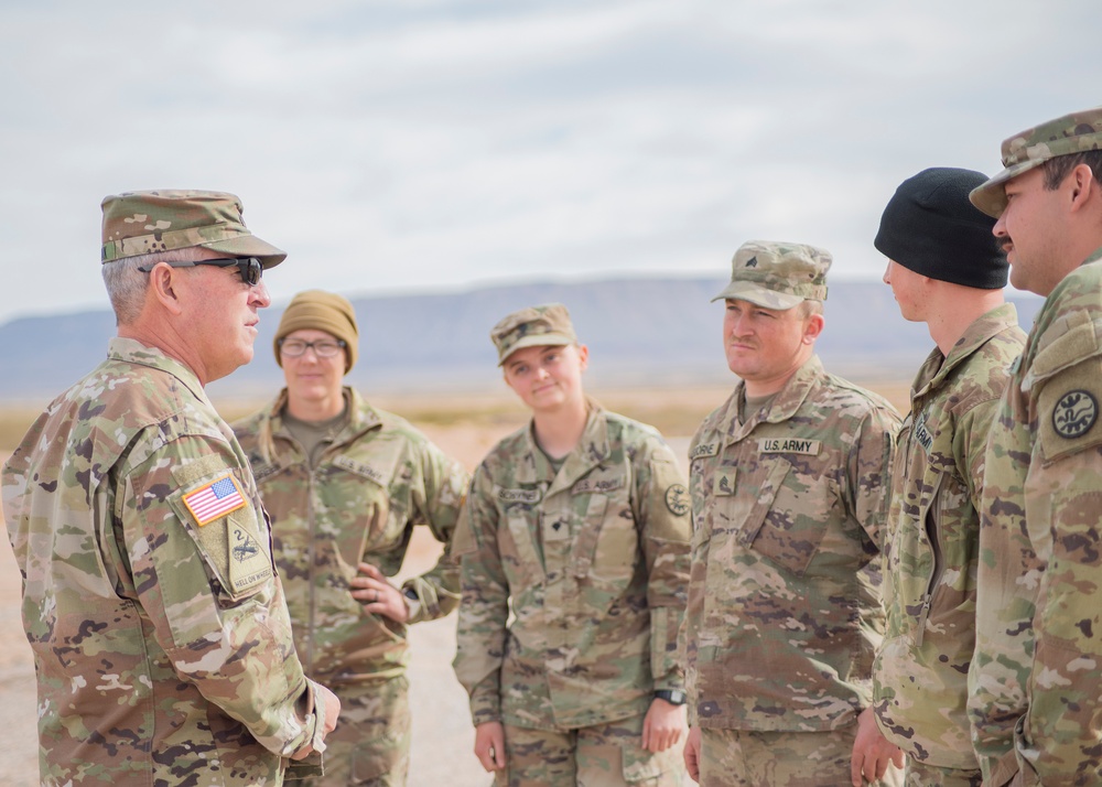 Idaho National Guard leaders visit 116th Cavalry Brigade Combat Team Soldiers during pre-mobilization training