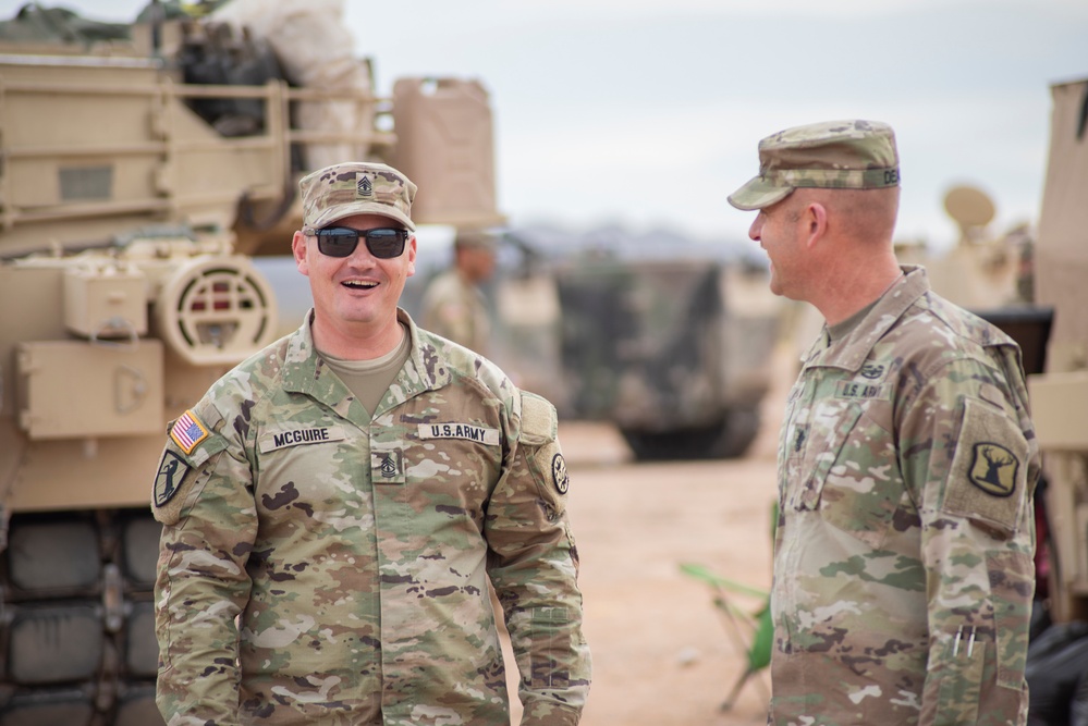 Idaho National Guard leaders visit 116th Cavalry Brigade Combat Team Soldiers during pre-mobilization training