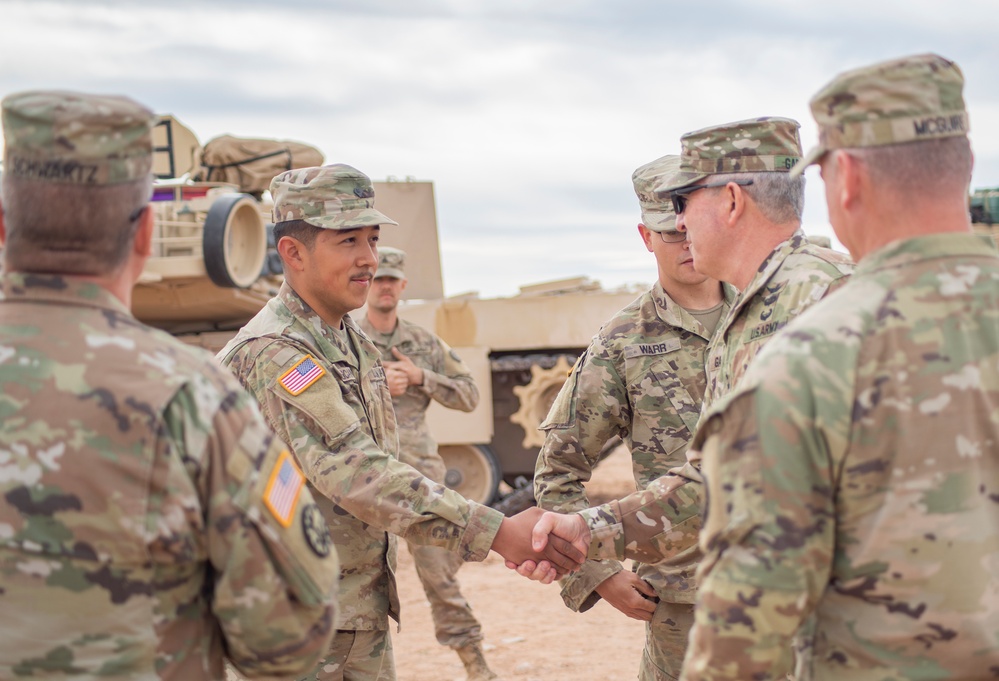 Idaho National Guard leaders visit 116th Cavalry Brigade Combat Team Soldiers during pre-mobilization training