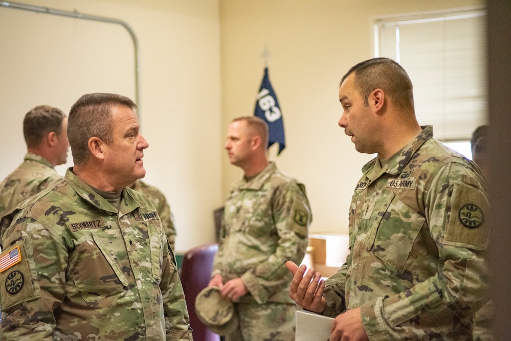 Idaho National Guard leaders visit 116th Cavalry Brigade Combat Team Soldiers during pre-mobilization training