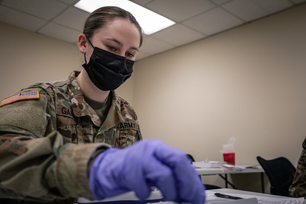 U.S. Soldiers complete first day of in-processing at Northwest Texas Healthcare System in Amarillo, Texas