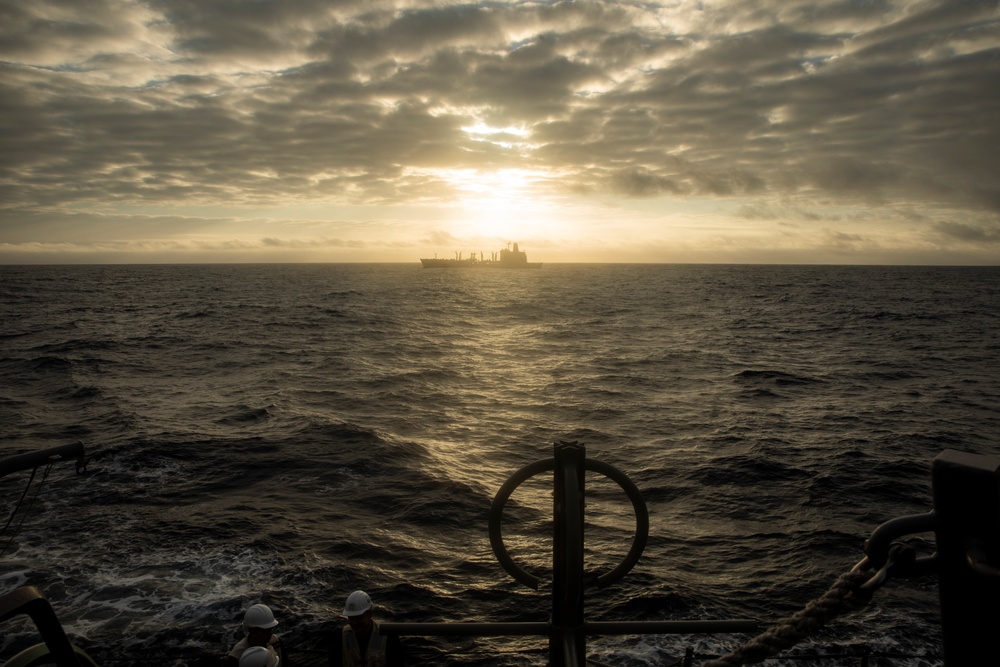 Sailors Aboard USS Ralph Johnson (DDG 114) Conduct Replenishment-at-Sea