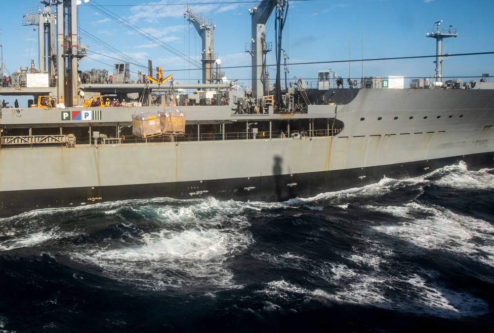 Sailors Aboard USS Ralph Johnson (DDG 114) Conduct Replenishment-at-Sea