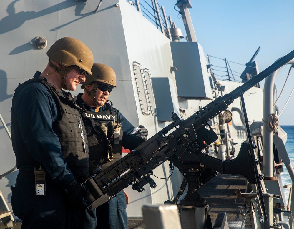 Sailors Aboard USS Ralph Johnson (DDG 114) Conduct Live-Fire Exercise