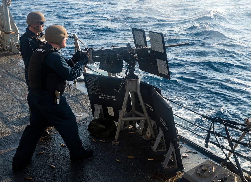 Sailors Aboard USS Ralph Johnson (DDG 114) Conduct Live-Fire Exercise